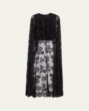 Zimmermann Valiant Lace Cape Top - Black