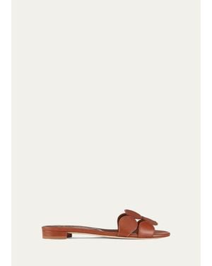 Manolo Blahnik Haribal Leather Sandals - Brown