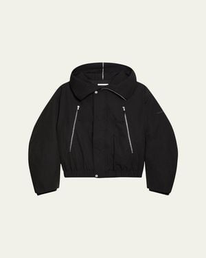 Helmut Lang Hooded Astro Bomber Jacket - Black