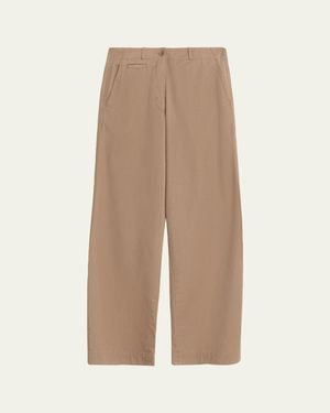 The Row Fadry Cotton Gabardine Wide-Leg Carpenter Pants - Natural
