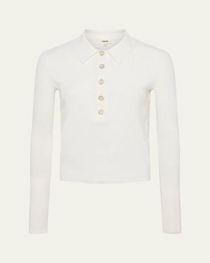 L'Agence Sterling Jewel-Button Sweater - Natural