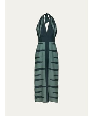 ViX Ina Halter Midi Dress - Blue