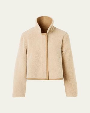 Akris Reversible Cady And Sheep Shearling Jacket - Natural