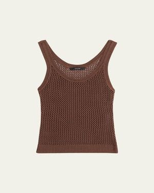Toccin Andy Crochet Tank Top - Brown