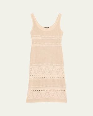 Kobi Halperin Emerson Scoop-Neck Cotton Knit Dress - Natural