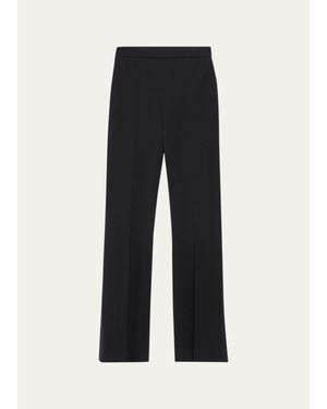 Veronica Beard Gracie Zip-Back Bootcut Pants - Black