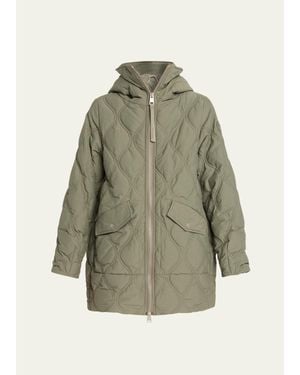 Canada Goose Alessia Hooded Down Quilted Coat - Green