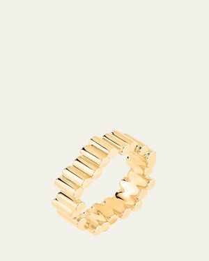 Viltier 18K Medium Edge Ring - Metallic