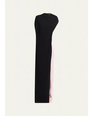 Tom Ford Backless Cape Straight-Leg Jumpsuit - Black