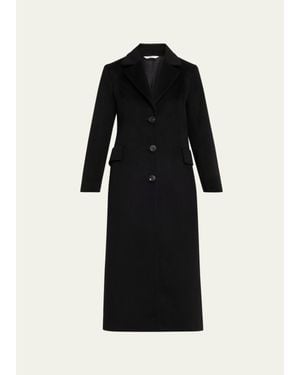 Fleurette Mia Italian Wool Maxi Coat - Black