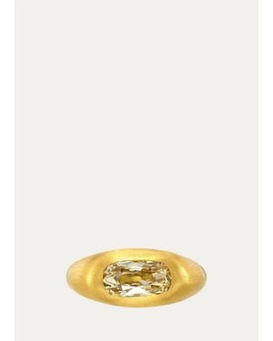 DARIUS 18K Fancy- Diamond Signet Ring, 1.13Tcw - Yellow
