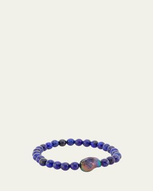 Paige Novick Venus South Sea Baroque Pearl And Bracelet - Blue