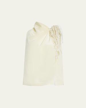 Altuzarra Alden Silk Fringe Top - Natural