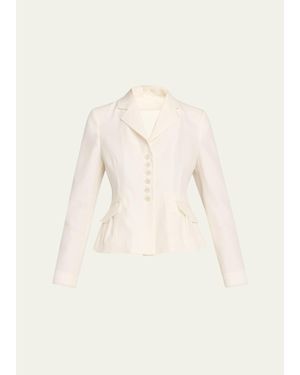 RÙADH The Blair Slim Wool-Silk Jacket - Natural