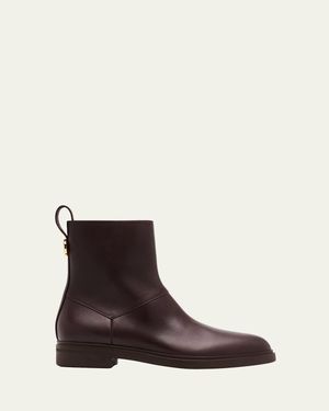 Loro Piana Kilda Leather Ankle Boots - Brown