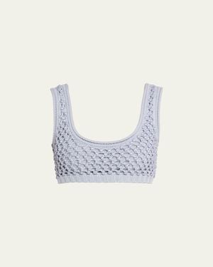 DIOTIMA Lady Embellished Knit Bralette - Blue