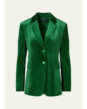 Akris Corduroy Single-Breasted Jacket - Green