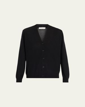 The Row Otie Cashmere V-Neck Cardigan - Blue