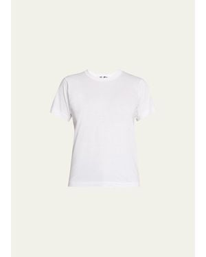 COMME DES GARÇONS PLAY Embroidered Heart And Invader Patch Cotton T-Shirt - Natural