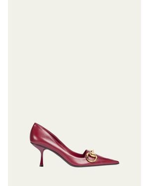 Gucci 75Mm Boulevard Leather Pumps - Pink