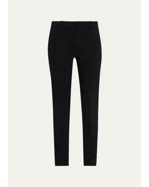 TOTEME Low-Rise Wool Slim Pants - Black