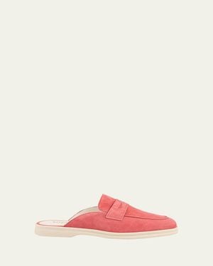 SOPHIQUE Riviera Suede Loafer Mules - Pink