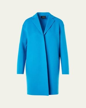 Akris Mae Cashmere Top Coat - Blue