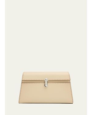 SAVETTE Symmetry Leather Shoulder Bag - Natural