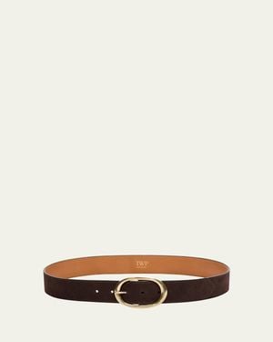 Twp Nubuck Leather Wide Belt - Natural