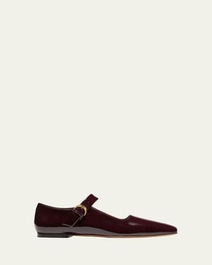 Emme Parsons Tramonto Croc-Embossed Leather Ballerina Flats - White