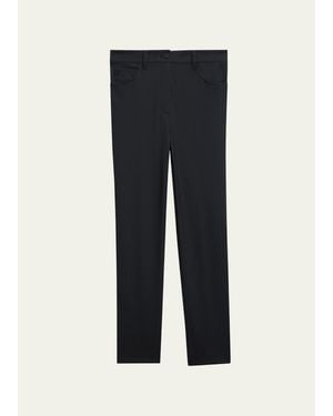 Theory Treeca Precision Ponte Five-Pocket Cropped Pants - Blue