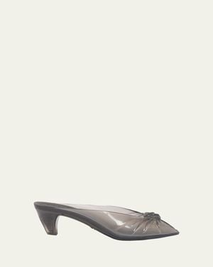 Chloé Knotted Jelly Mules - Natural