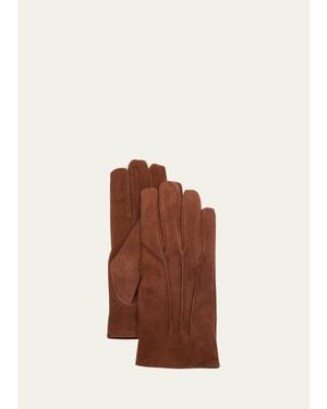 Mario Portolano Nappa Leather Gloves - Brown