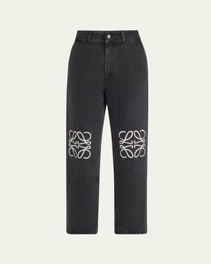 Loewe Anagram Baggy Jeans - Black