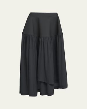 Issey Miyake Mute Winding Asymmetric Midi Skirt - Blue
