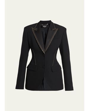 Versace Studded Single-Breasted Jacket - Black