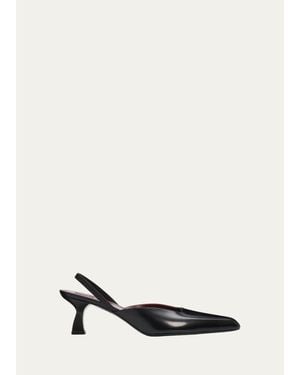 NODALETO 60Mm Leather Slingback Pumps - White