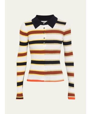 Zankov Caesar Striped Polo Top - Multicolor