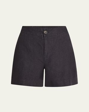 Vince Mid-Rise Hemp Shorts - Blue