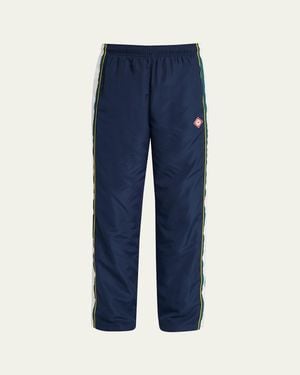 CASABLANCA Logo Paneled Sweatpants - Blue