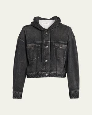 Rag & Bone Rb Miramar Cotton-Terry Hoodie - Black