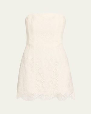 A.L.C. Eliana Strapless Lace Mini Dress - Natural