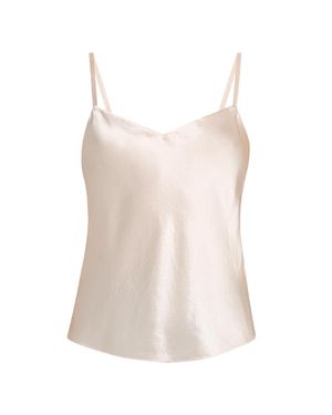Vince Satin V-Neck Cami - Natural