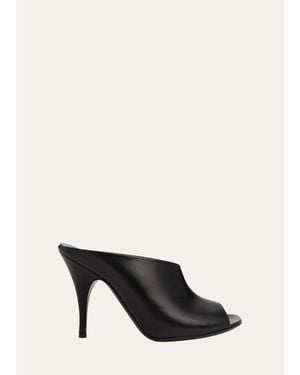 Pierre Hardy 95Mm Diana Leather Asymmetric Mules - Black