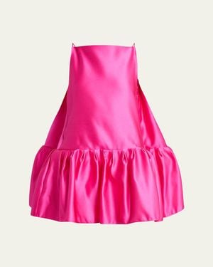 Givenchy Ruffle Silk Sleeveless Mini Dress - Pink