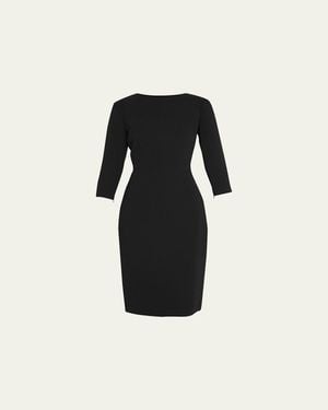 Theory Varetta Admiral Crepe Sheath Dress - Black