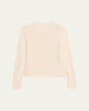 The Row Keg Silk Crewneck Sweater - Natural