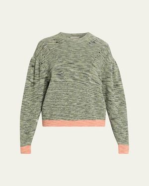 Ulla Johnson Illesa Marled Crewneck Sweater - Green