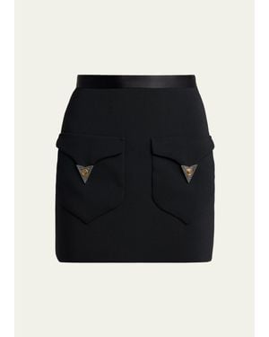 Versace Wool Mini Skirt - Black