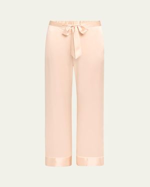 Kiki de Montparnasse Kiki Straight-Leg Silk Lounge Pants - Natural